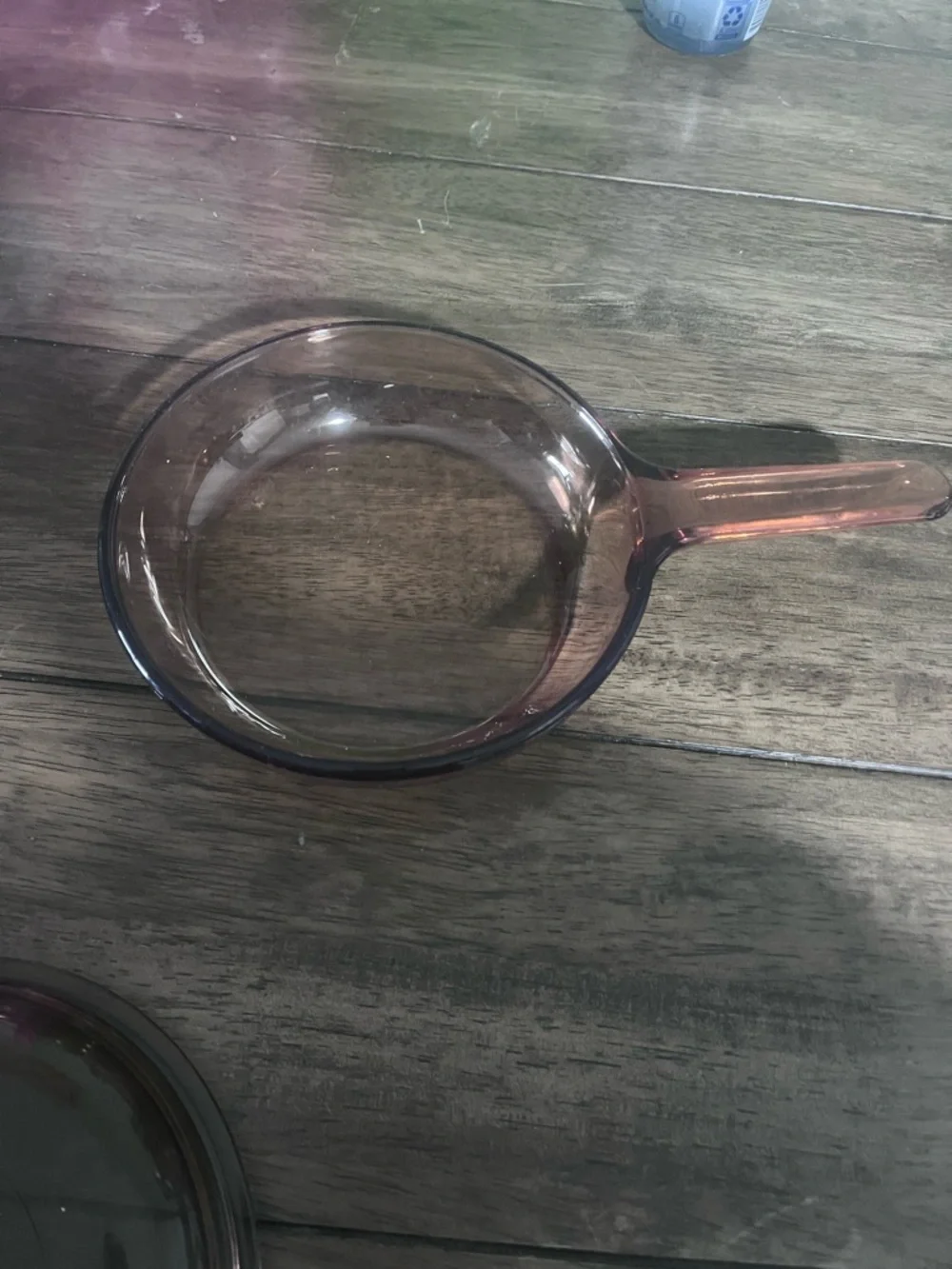 Vintage corning Vision Amber Glass Sauté Pan with Lid - Heat-Resistant Cookware
